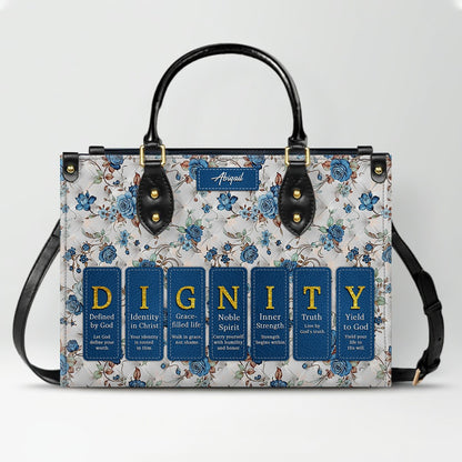 Personalized Christian Leather Handbag – Custom Name Faith-Inspired Gift for Women