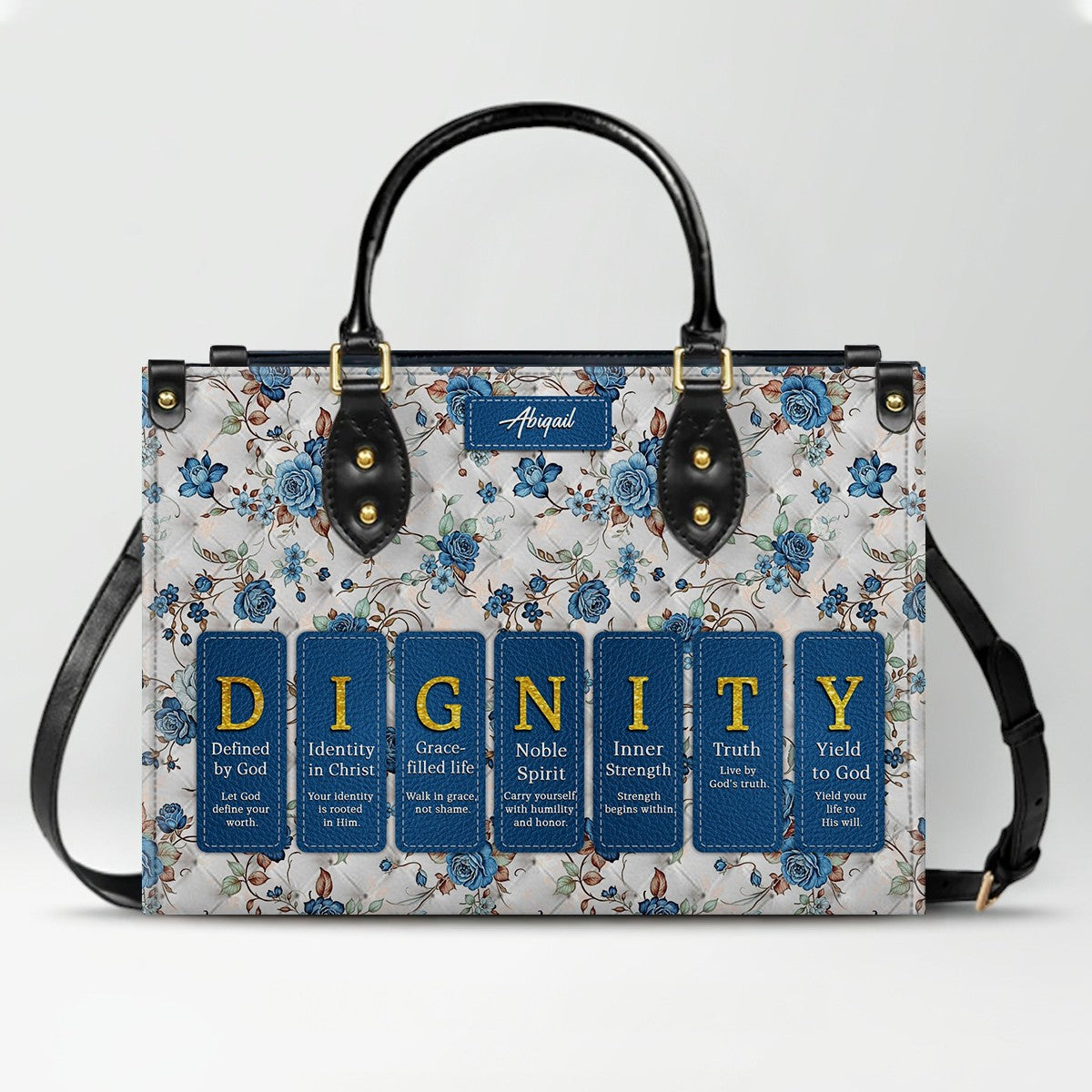 CHRISTIANARTBAG Custom Bible Verse Leather Handbag Set – Personalized Christian Tote Bag & Wallet for Women, Faith-Inspired Gift