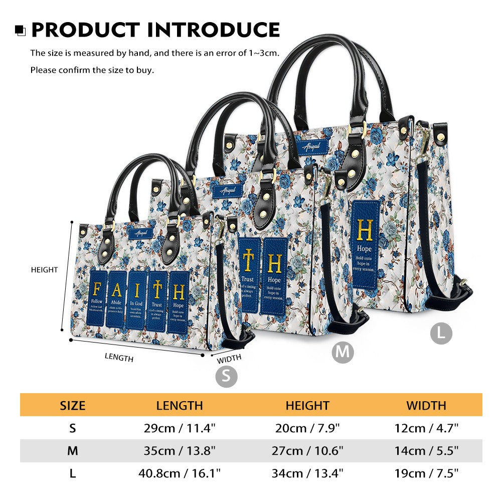 Personalized Christian Leather Handbag – Custom Name Faith-Inspired Gift for Women