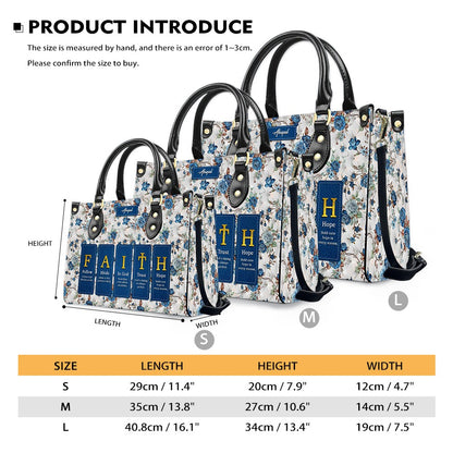 Personalized Christian Leather Handbag – Custom Name Faith-Inspired Gift for Women