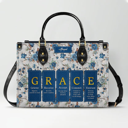 Personalized Christian Leather Handbag – Custom Name Faith-Inspired Gift for Women