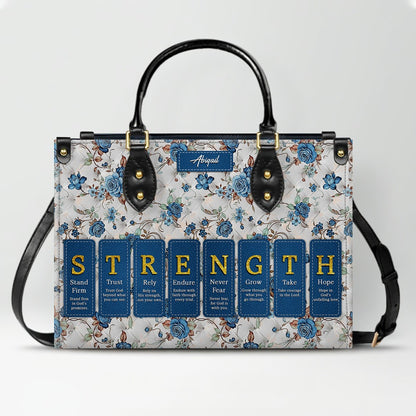 Personalized Christian Leather Handbag – Custom Name Faith-Inspired Gift for Women