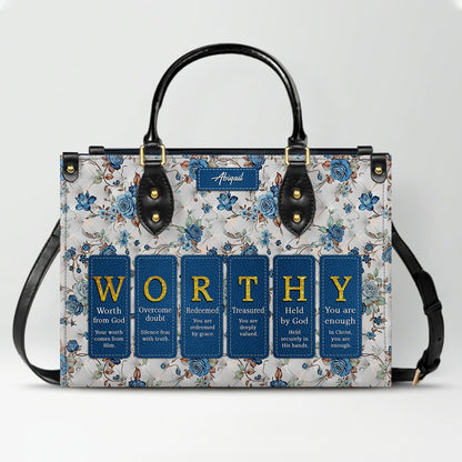 Personalized Christian Leather Handbag – Custom Name Faith-Inspired Gift for Women