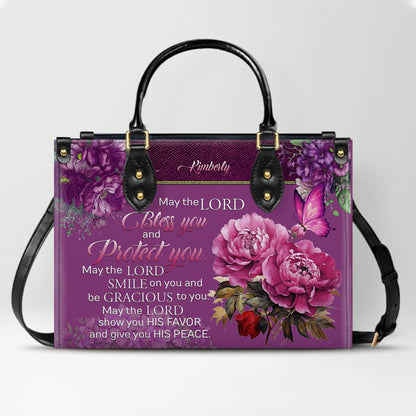 Custom Engraved Leather Handbag - Elegance & Faith Combined - CHRISTIANARTBAG CABLTHB01031226