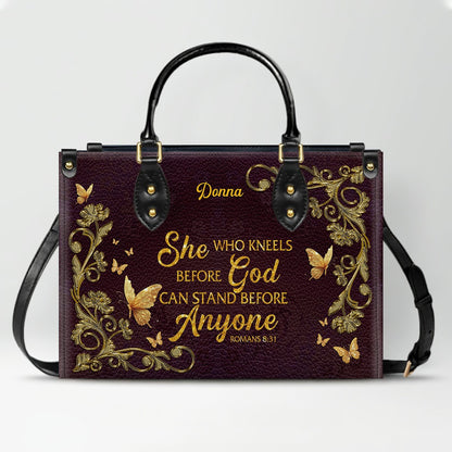 CHRISTIANARTBAG Personalized Leather Handbag with Bible Verse – Custom Name & Color Christian Gift for Women - CAB020226