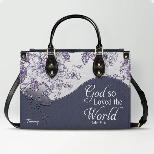 Custom Leather Handbag for Women – Personalized Name & Favorite Bible Verse | CHRISTIANARTBAG