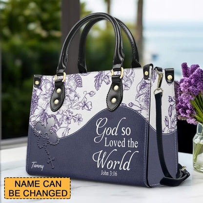 Custom Leather Handbag for Women – Personalized Name & Favorite Bible Verse | CHRISTIANARTBAG
