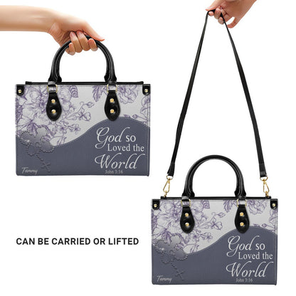 Custom Leather Handbag for Women – Personalized Name & Favorite Bible Verse | CHRISTIANARTBAG
