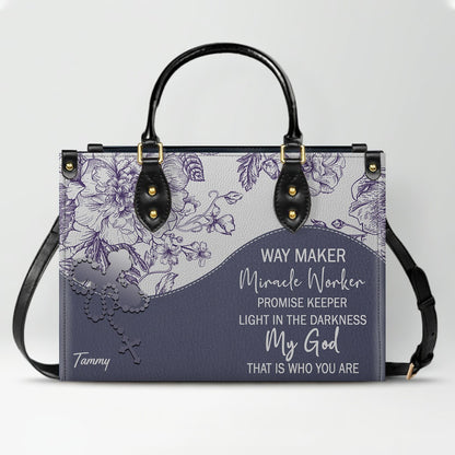 Personalized Christian Leather Handbag & Free Clutch Set – Custom Bible Verse Gift for Women CAB0241426