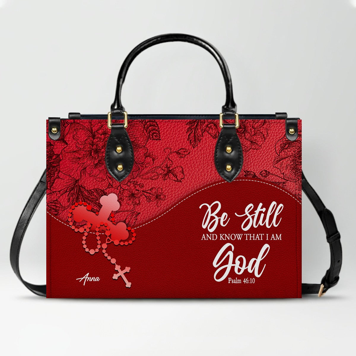 CHRISTIANARTBAG Personalized Leather Handbag - Custom Name & Bible Verse Christian Purse CAB01100126