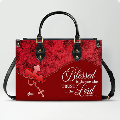 CHRISTIANARTBAG Personalized Leather Handbag - Custom Name & Bible Verse Christian Purse CAB01100126