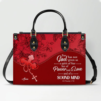 CHRISTIANARTBAG Personalized Leather Handbag - Custom Name & Bible Verse Christian Purse CAB01100126