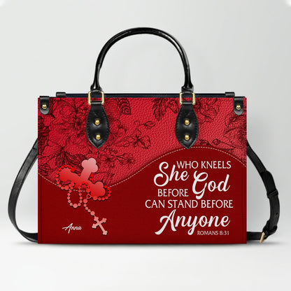 Personalized Leather Handbag with Bible Verse – Christian Gift by CHRISTIANARTBAG