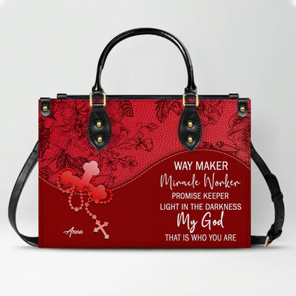 Personalized Leather Handbag with Bible Verse – Christian Gift by CHRISTIANARTBAG