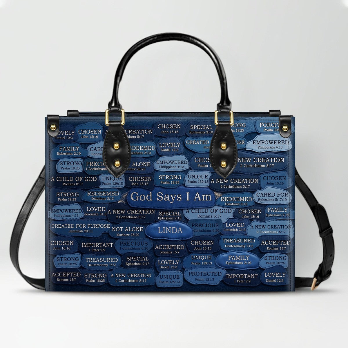 Personalized Leather Handbag - God Says I Am Christian Purse | CHRISTIANARTBAG 01080526