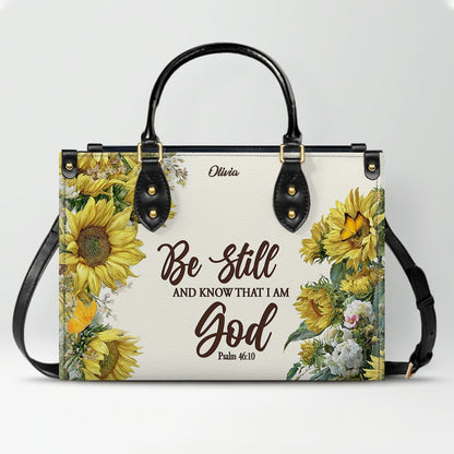 Personalized Christian Leather Handbag for Women – Custom Name & Bible Verse | CHRISTIANARTBAG CAB011426