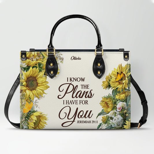 Personalized Christian Leather Handbag for Women – Custom Name & Bible Verse | CHRISTIANARTBAG CAB011426