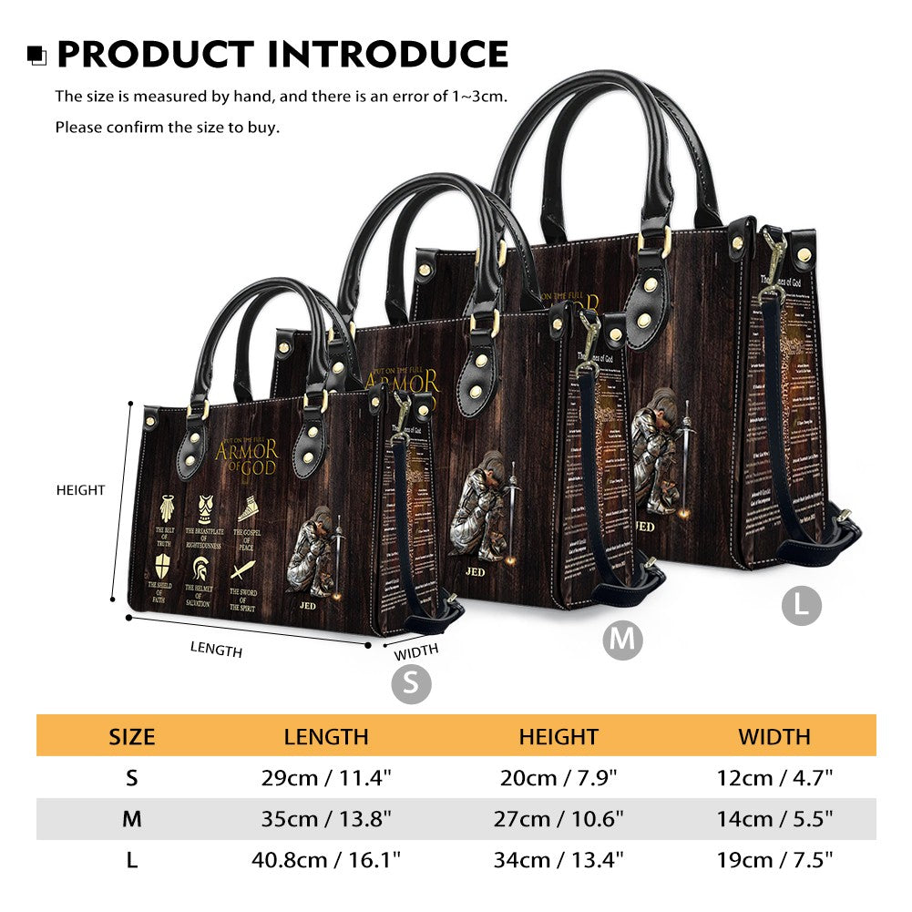 Christianartbag Handbags, Put On The Full Armor Of God Leather Bags, Personalized Bags, Gifts for Women, Christmas Gift, CABLTB01240823.