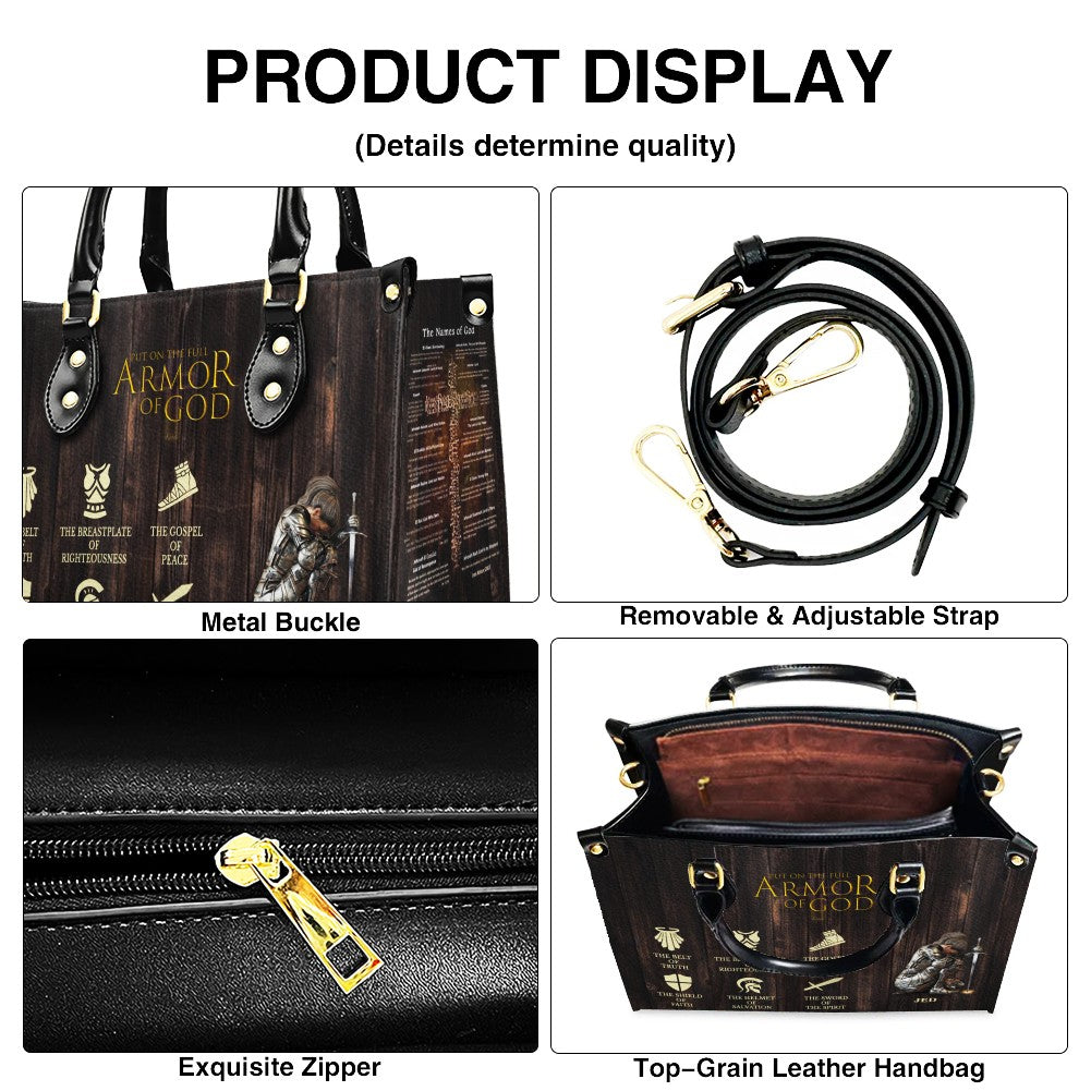 Christianartbag Handbags, Put On The Full Armor Of God Leather Bags, Personalized Bags, Gifts for Women, Christmas Gift, CABLTB01240823.