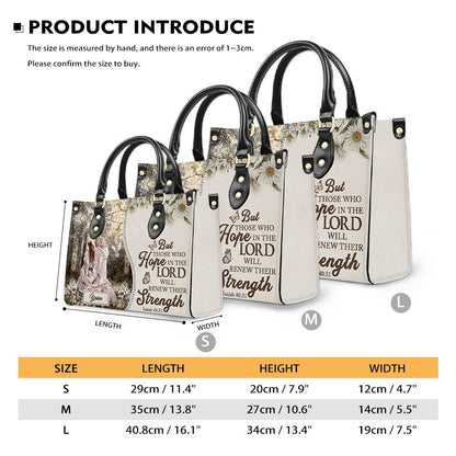 Personalized Christian Leather Handbag for Women - Custom Name & Bible Verse Tote Bag - Handcrafted Scripture Purse by CHRISTIANARTBAG