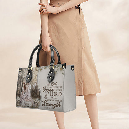 Personalized Christian Leather Handbag for Women - Custom Name & Bible Verse Tote Bag - Handcrafted Scripture Purse by CHRISTIANARTBAG