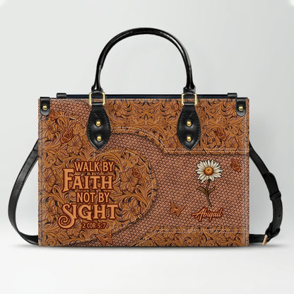 Personalized Christian Leather Handbag for Women - Custom Bible Verse Western Style Tote Bag CAB0212425