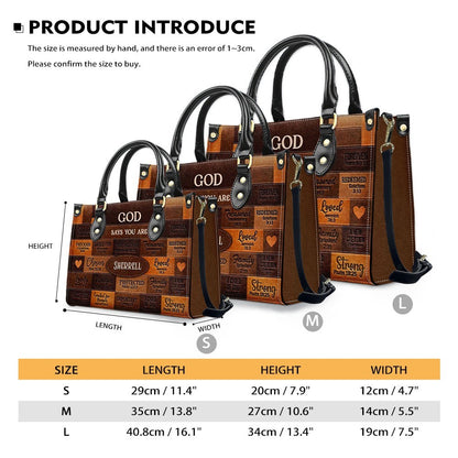 Christian Art Bag God Says You Are Personalized Handbag with Long Wallet | Custom Scripture Leather Tote & Purse Set | Faith Based Religious Gifts for Her CAB01061526