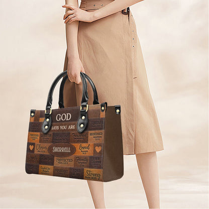 Christianartbag Handbags, God Says You Are Leather Bags, Personalized Bags, Gifts for Women, Christmas Gift, CABLTB01040823.
