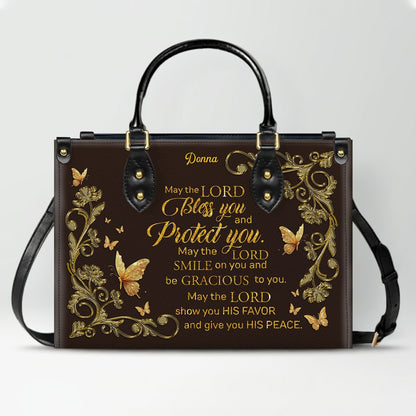 CHRISTIANARTBAG Personalized Leather Handbag - Custom Bible Verse Tote Bag for Christian Women - Religious Cross Body Purse - Mother’s Day Gift