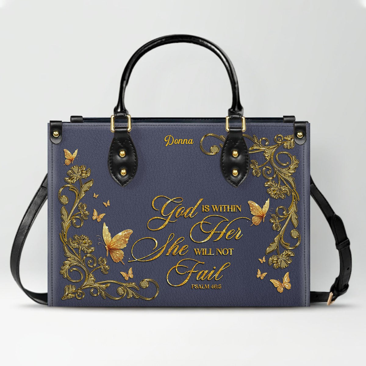 CHRISTIANARTBAG Personalized Leather Handbag - Custom Bible Verse Tote Bag for Christian Women - Religious Cross Body Purse - Mother’s Day Gift