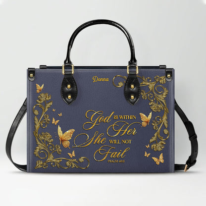 CHRISTIANARTBAG Personalized Leather Handbag - Custom Bible Verse Tote Bag for Christian Women - Religious Cross Body Purse - Mother’s Day Gift