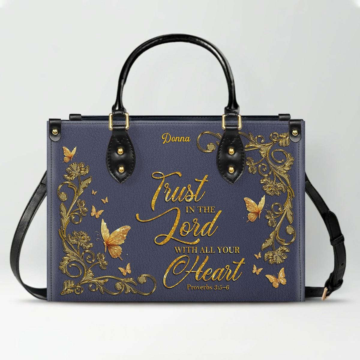 CHRISTIANARTBAG Personalized Leather Handbag - Custom Bible Verse Tote Bag for Christian Women - Religious Cross Body Purse - Mother’s Day Gift