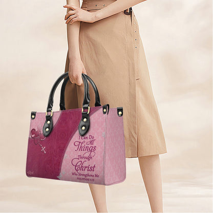 Christian Leather Purse with Personalized Name & Custom Bible Verse | CHRISTIANARTBAG Luxury Bag