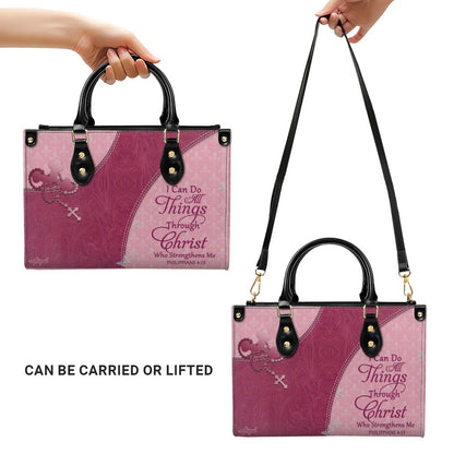 Christian Leather Purse with Personalized Name & Custom Bible Verse | CHRISTIANARTBAG Luxury Bag