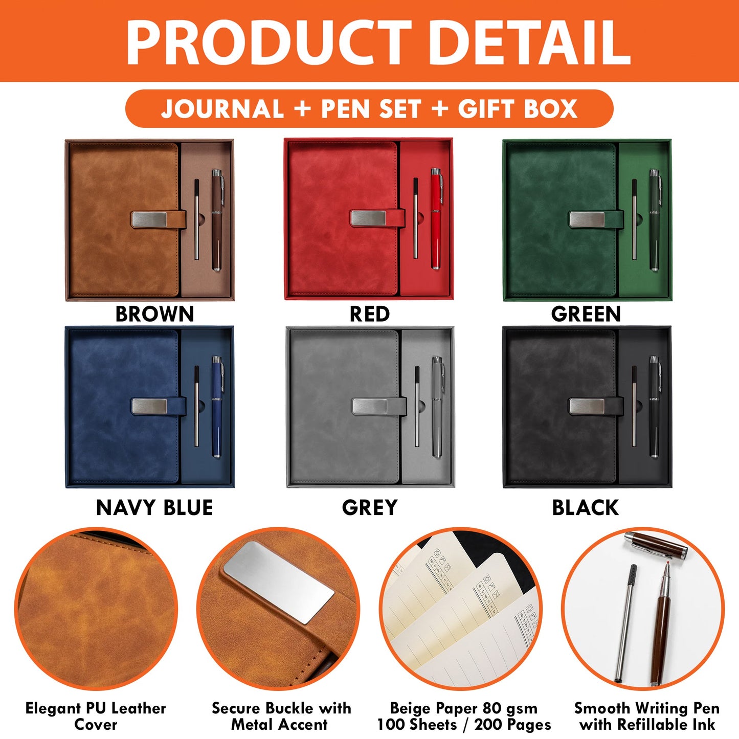 Premium Custom Leather Journal & Pen Set - Armor of God Collection | CHRISTIANARTBAG CAB016126