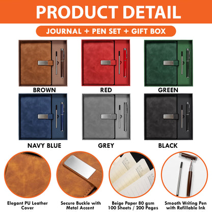Premium Custom Leather Journal & Pen Set - Armor of God Collection | CHRISTIANARTBAG CAB016126