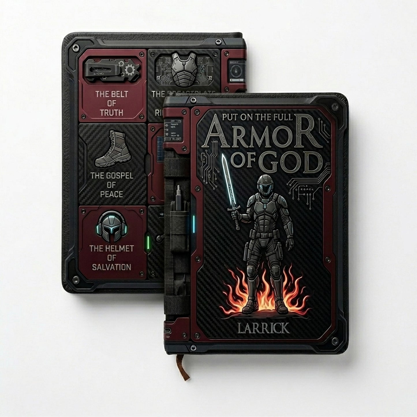 Premium Custom Leather Journal & Pen Set - Armor of God Collection | CHRISTIANARTBAG CAB016126
