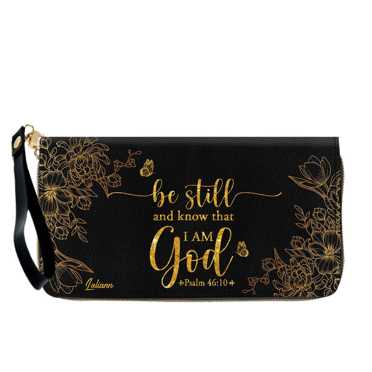 Personalized Leather Handbag Black with Bible Verse – Christian Gifts – Custom Christian Purse by CHRISTIANARTBAG CAB012626