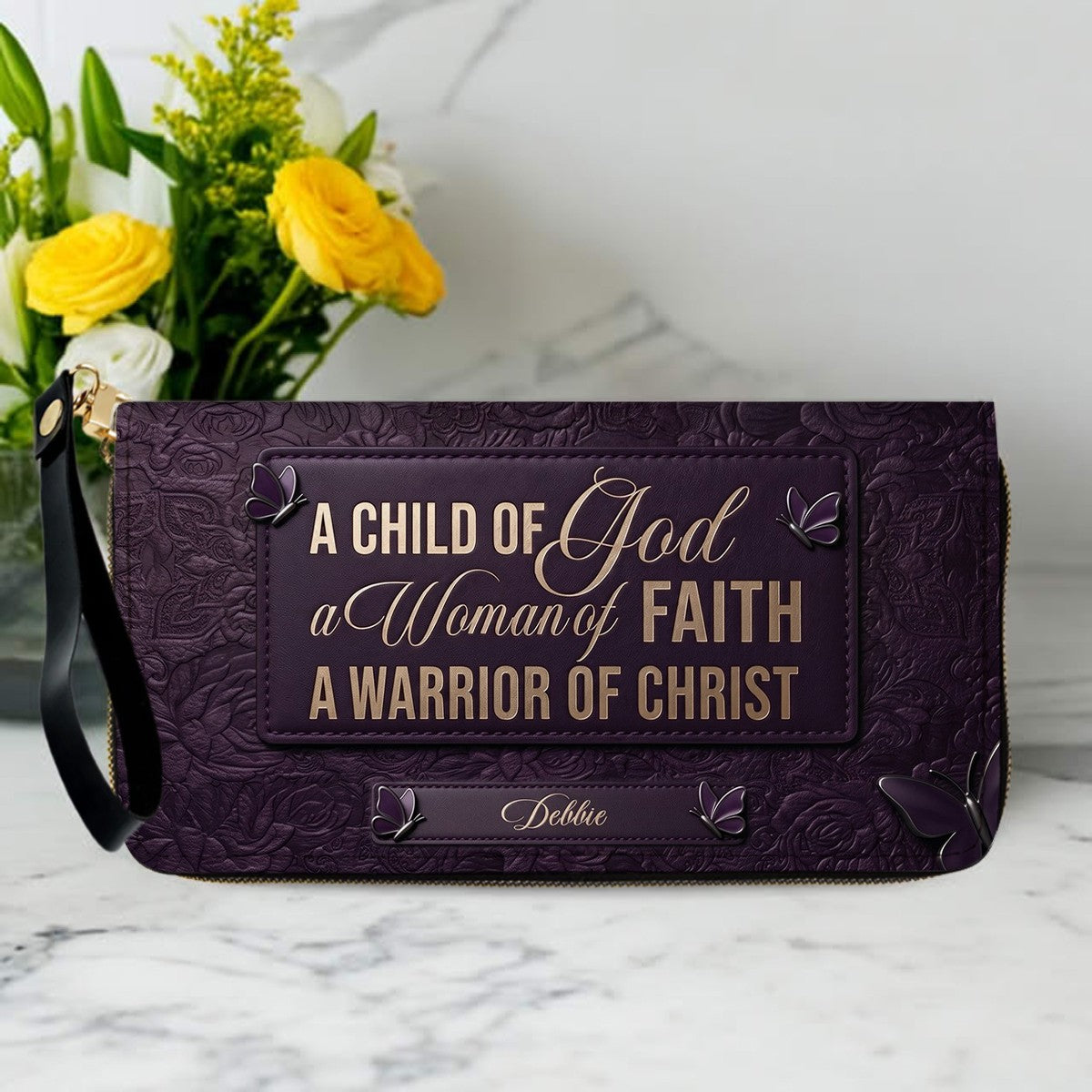 Personalized A Child Of God Leather Handbag | CHRISTIANARTBAG 01080426