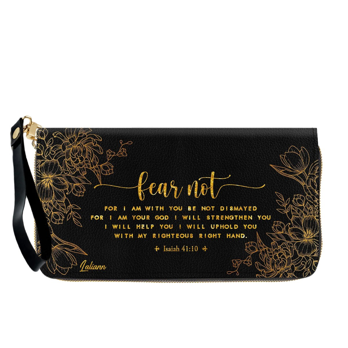 Personalized Leather Handbag Black with Bible Verse – Christian Gifts – Custom Christian Purse by CHRISTIANARTBAG CAB012626