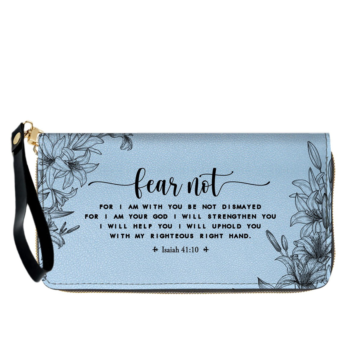 Personalized Leather Handbag Cool Blue & Wallet Set for Women – Custom Name & Bible Verse – Christian Gift | CHRISTIANARTBAG