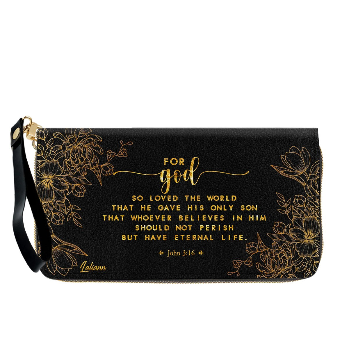 Personalized Leather Handbag Black with Bible Verse – Christian Gifts – Custom Christian Purse by CHRISTIANARTBAG CAB012626