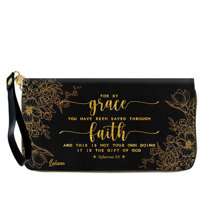 Personalized Leather Handbag Black with Bible Verse – Christian Gifts – Custom Christian Purse by CHRISTIANARTBAG CAB012626