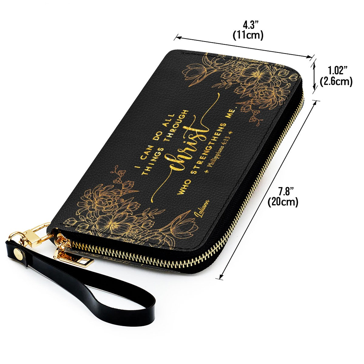 Personalized Leather Handbag Black with Bible Verse – Christian Gifts – Custom Christian Purse by CHRISTIANARTBAG CAB012626