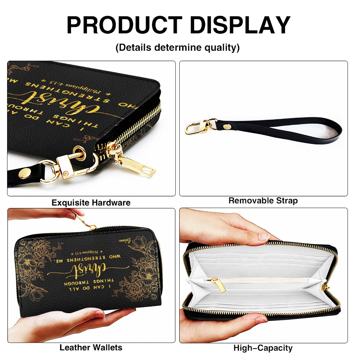 Personalized Leather Handbag Black with Bible Verse – Christian Gifts – Custom Christian Purse by CHRISTIANARTBAG CAB012626