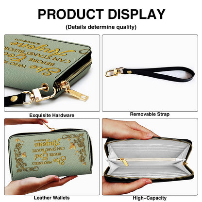 Personalized Leather Handbag & Long Wallet Set – Christian Bible Verse Gift for Women | CHRISTIANARTBAG CAB020226