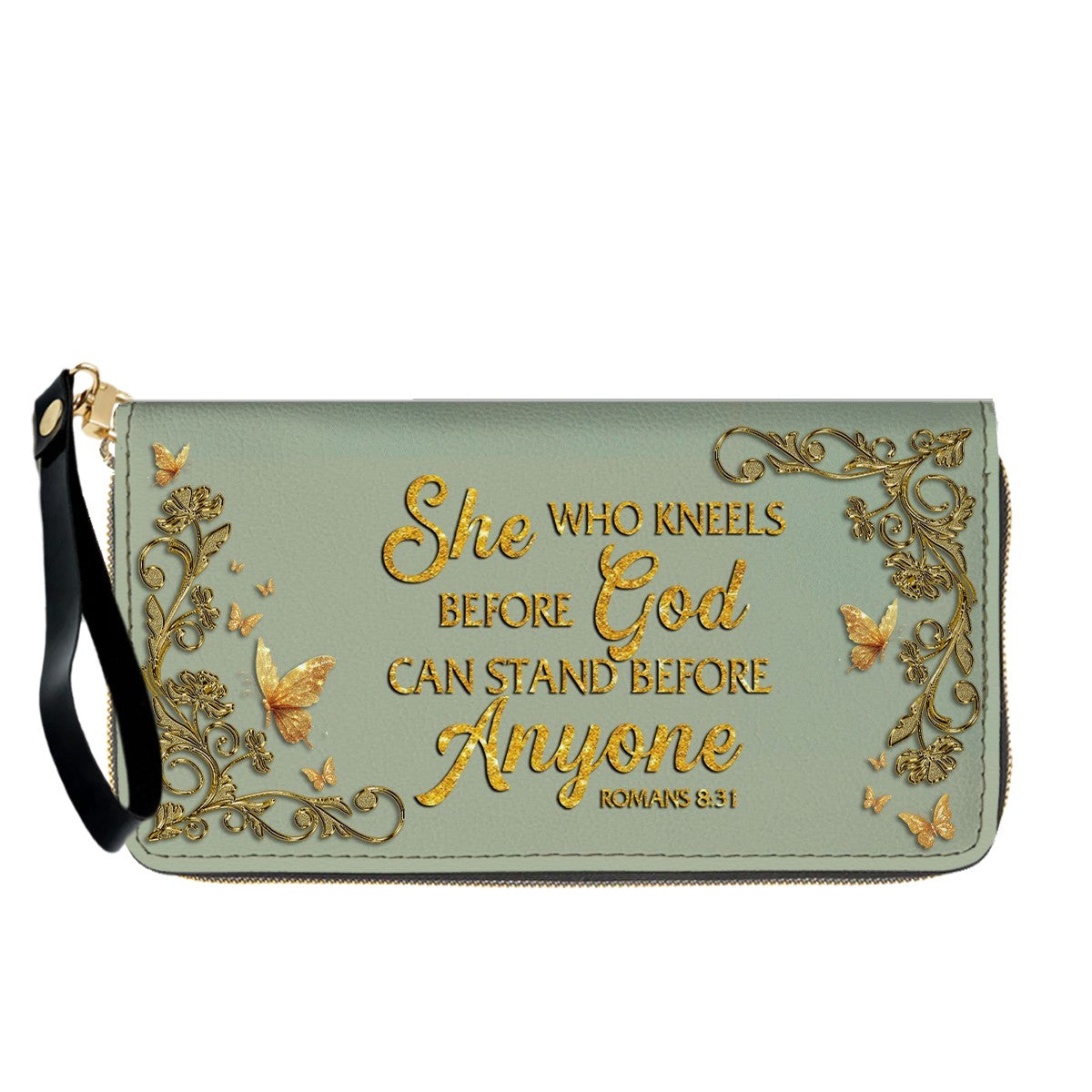 Personalized Leather Handbag & Long Wallet Set – Christian Bible Verse Gift for Women | CHRISTIANARTBAG CAB020226