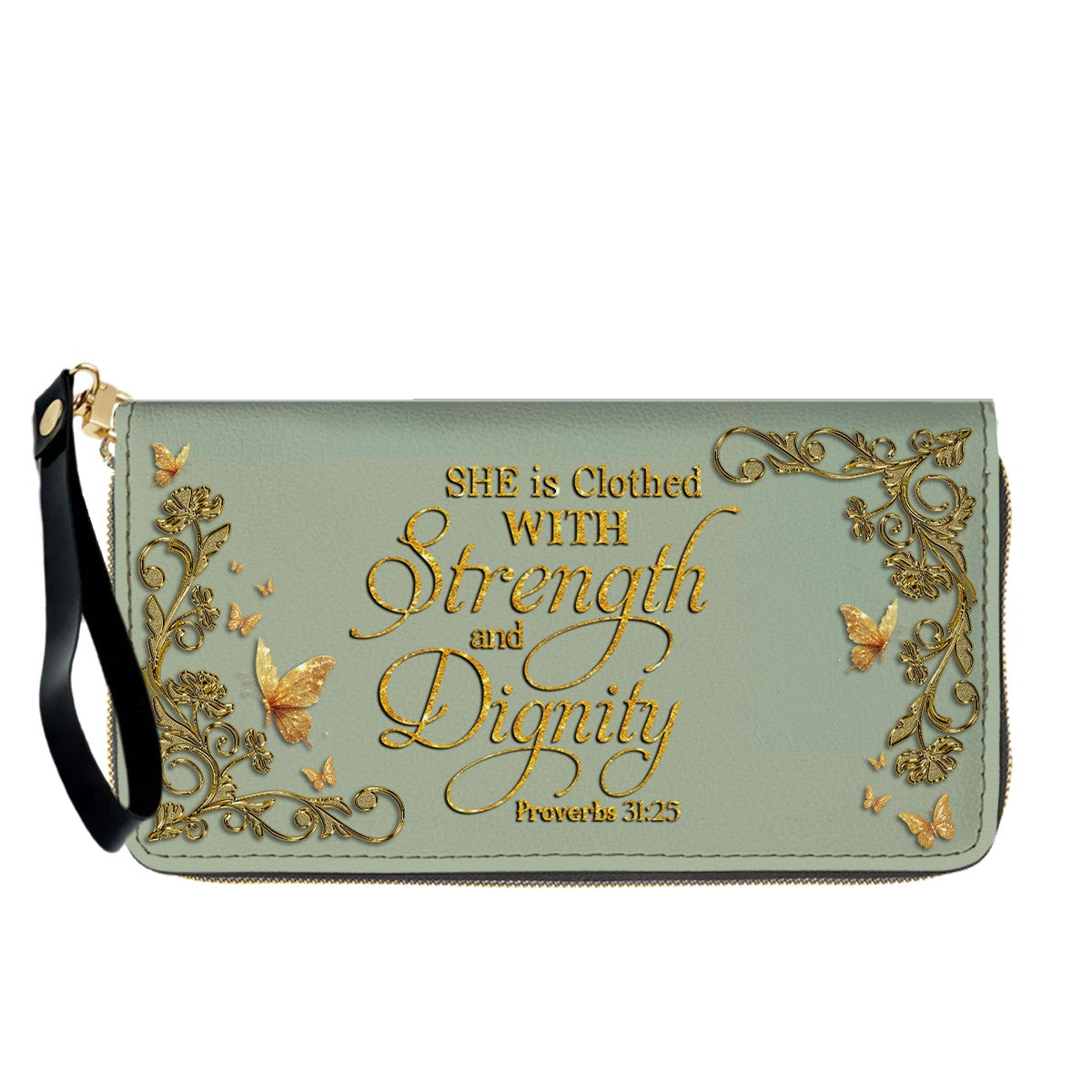 Personalized Leather Handbag & Long Wallet Set – Christian Bible Verse Gift for Women | CHRISTIANARTBAG CAB020226