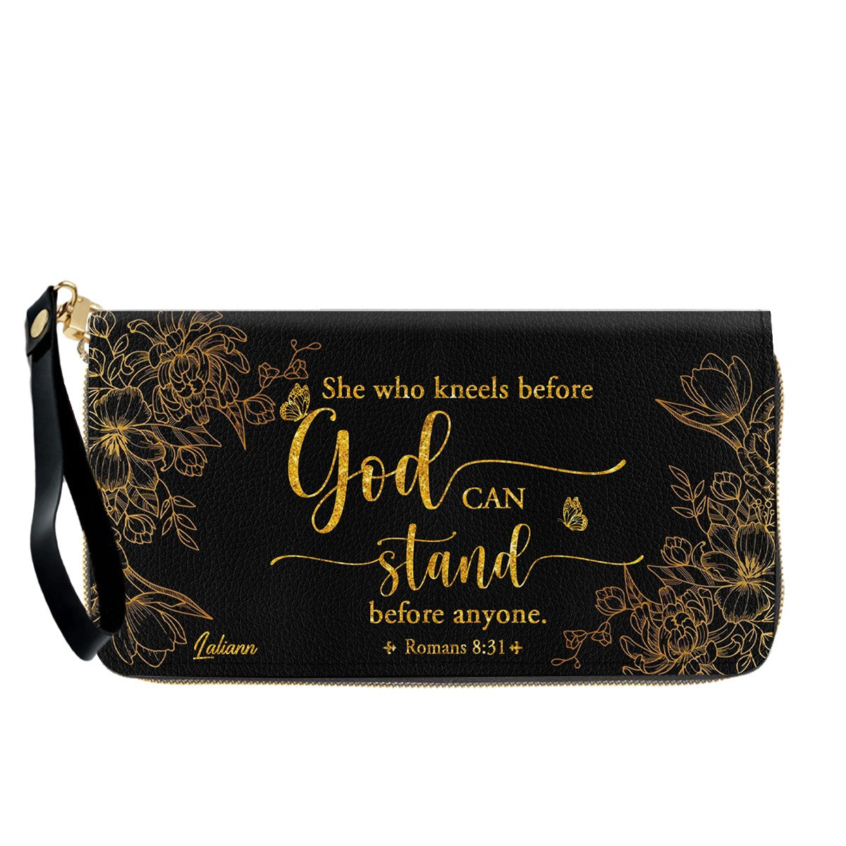 Personalized Leather Handbag Black with Bible Verse – Christian Gifts – Custom Christian Purse by CHRISTIANARTBAG CAB012626