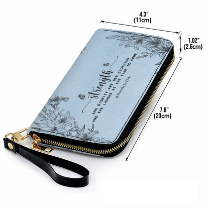 Personalized Leather Handbag Cool Blue & Wallet Set for Women – Custom Name & Bible Verse – Christian Gift | CHRISTIANARTBAG